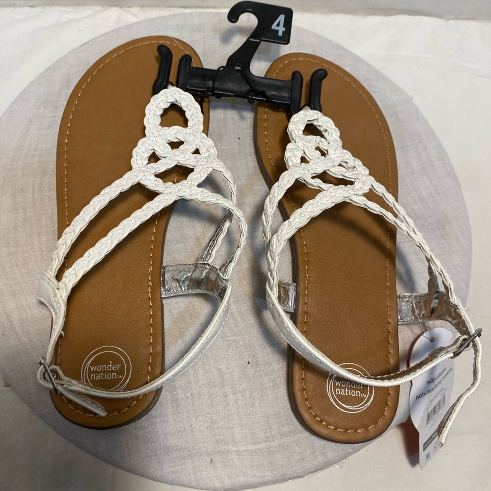 Girls size 4 adjustable sandals